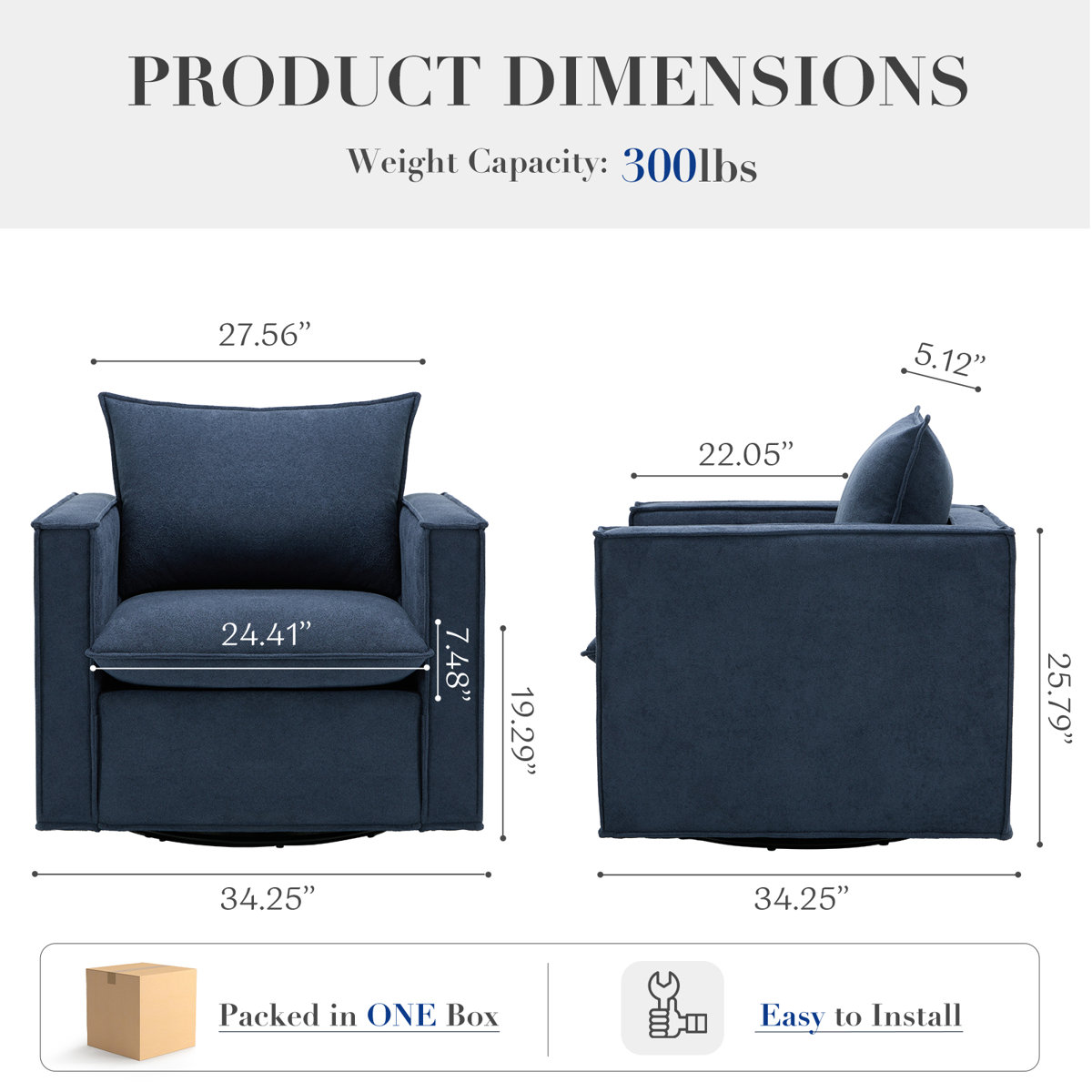 Hendina Upholstered Swivel Armchair (Set of 2)